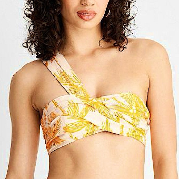 Future Collective by Alani Noelle, Linen, Tropical, Asymmetrical Crop Top - Picture 4 of 7